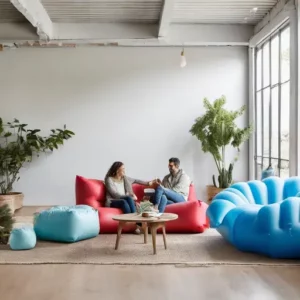 Compact living room with space-saving modular seating