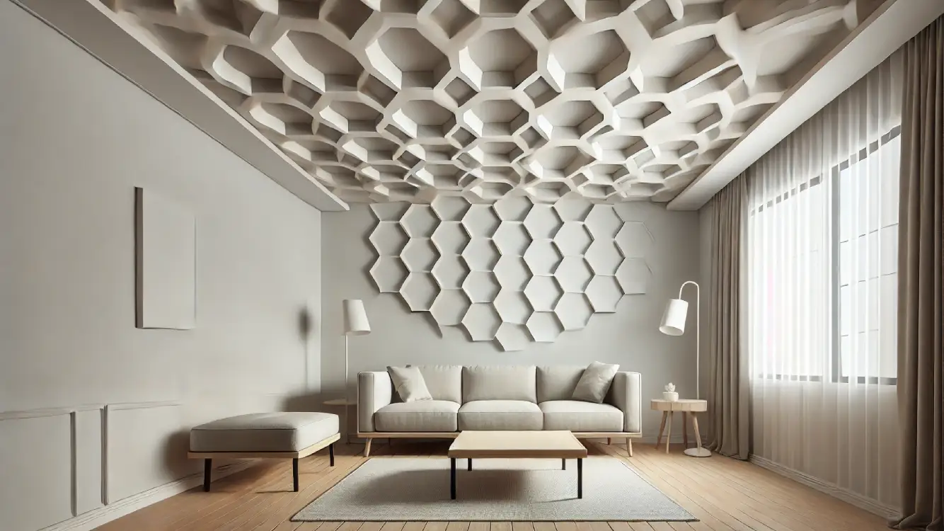 Hexagonal false ceiling