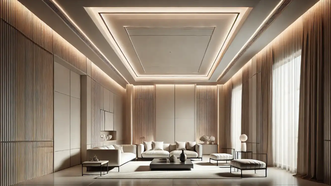 rectangular gypsum ceiling