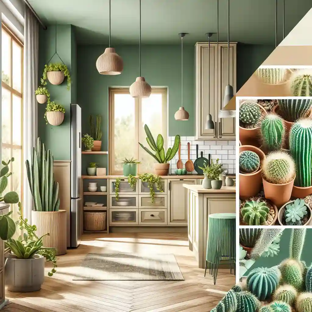 Desert Sand and Cactus Green