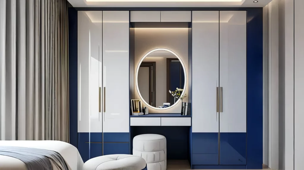 Dual-Tone Wardrobe with a Matching Dressing Table0