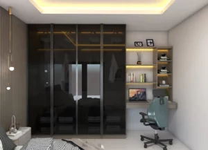 Modern Black Wardrobe Design