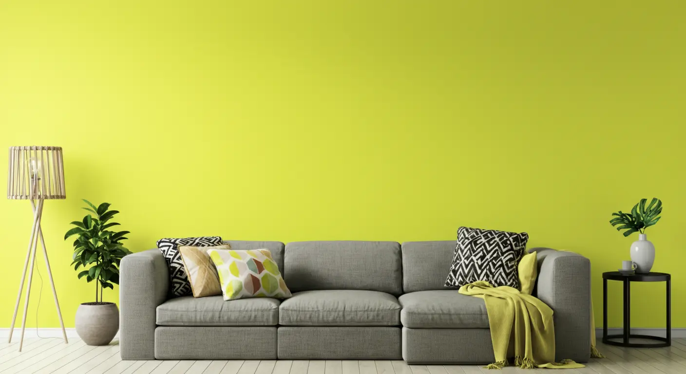 Bright Lime Yellow Wall Color